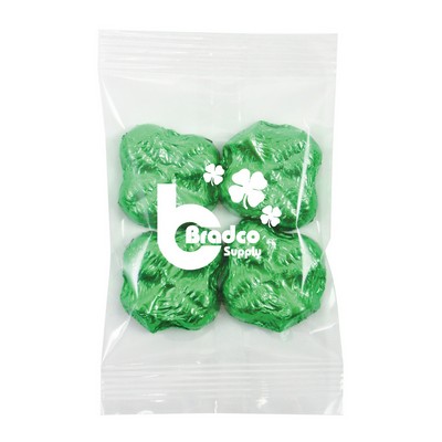 Irish Blessing Bag - Promo Snax - Chocolate Shamrocks (1 Oz.)