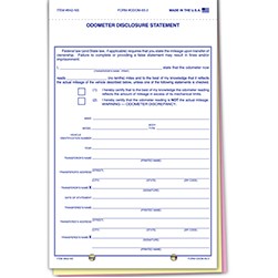 TruForm™ No Screen Plain Odometer Disclosure Statement Form ODOM-65-3