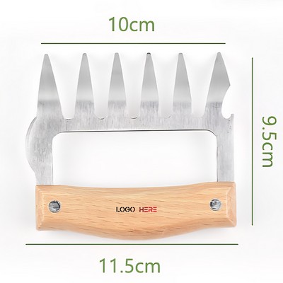 Stainless Steel Meat Shredder Claws With Wooden Handles