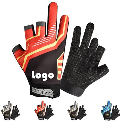 Anti Slip Sun Protection Fishing Gloves Gym Sport Gloves