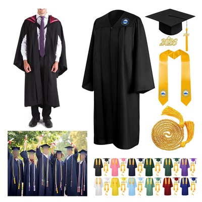 Adult Graduation Gown Cap Stole Set