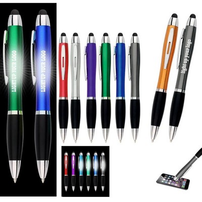 LED Light-up Stylus Ballpoint Writing Pen