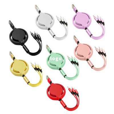 Retractable 3-in-1 Charging Cable