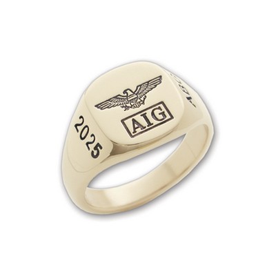 Signature Series Women's Signet Ring (Smooth Bezel)