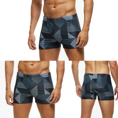 Men's Square Leg Swim Briefs Tight Swim Trunks Swimsuit Athletic Bathing Suit Swimwear with Liner