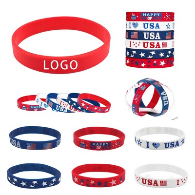 US Independence Day Silicone Bracelet