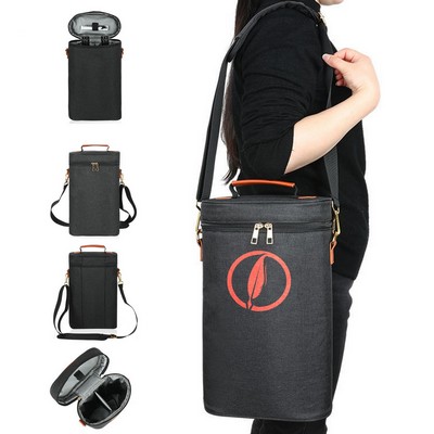 Insulated Waterproof Wine Cooler Bag with Shoulder Strap