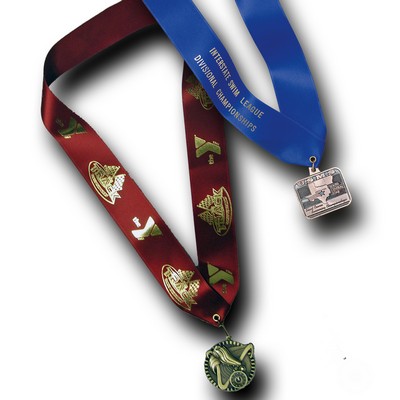 Custom Medallion Holding Neck Ribbon (1 5/8"x32")