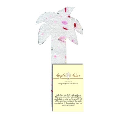 Palm Tree Bookmark Embedded w/Wildflower Seed