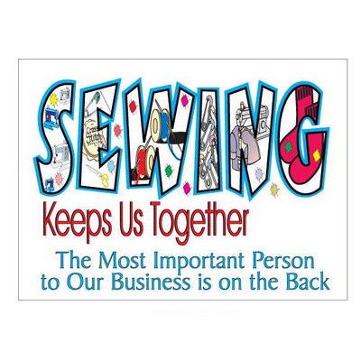 Sewing Slogan Rectangle Photo Hand Mirror (2½"x3½")