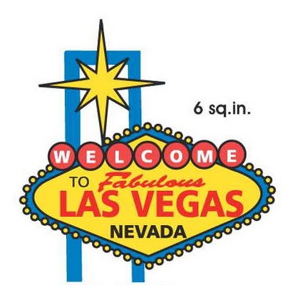 Las Vegas Sign Promotional Strip Magnet (6 Square Inch)