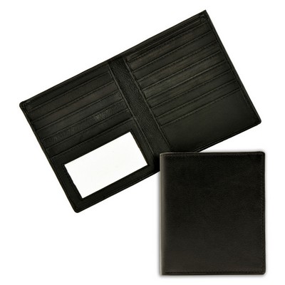 Ashlin® Designer Caleb Midnight Black Hipster ID Wallet