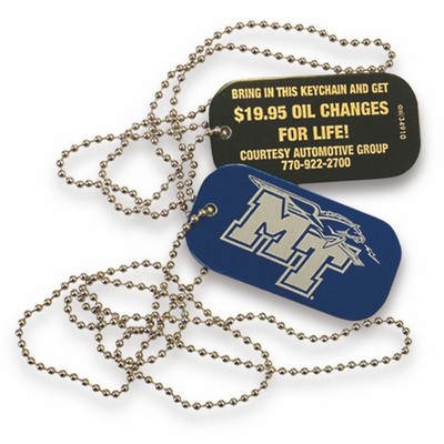 Aluminum Dog Tag with 24" Ball Chain