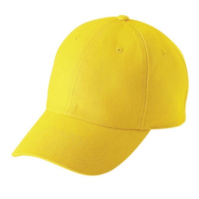 6 Panel Heavy Brushed Cotton Twill Cap w/Looptape Closure