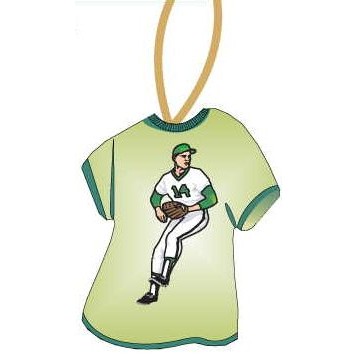 Baseball Player Promotional T-Shirt Ornament w/ Black Back (4 Square Inch)
