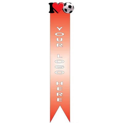 I Love Soccer Bookmark w/ Black Back