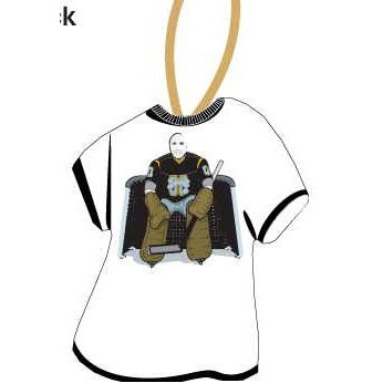 Hockey Goalie T-Shirt Promotional Ornament w/ Black Back (4 Square Inch)