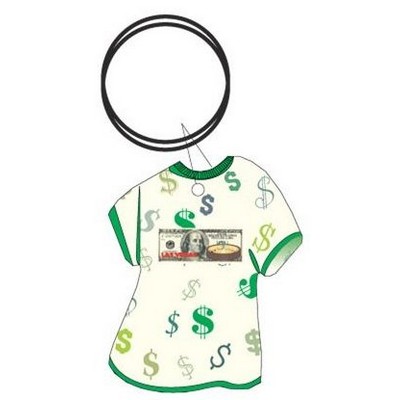 Vegas Roulette Table $100 T-Shirt Key Chain w/Clear Mirror Back (4")