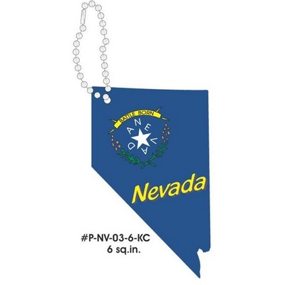 Nevada Battle Born Promotional Key Chain w/ Black Back (6 Square Inch)