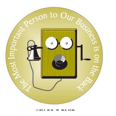 Wind Up Box Phone Photo Hand Mirror (2½" Diameter)