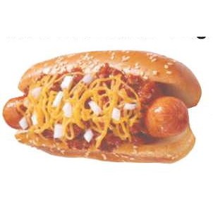 Chili Cheese Dog Executive Magnet w/ Full Magnetic Back (3 Square Inch)