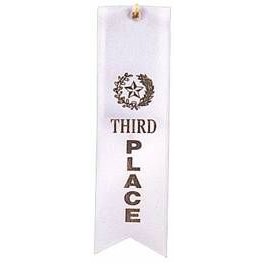 THIRD PLACE Ribbon - White - 2" x 8" long