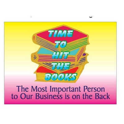 Time To Hit The Books Slogan Photo Hand Mirror (2½"x3½")
