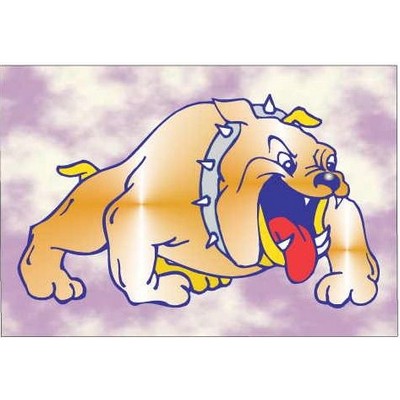 Bulldog Mascot Rectangle Metal Photo Magnet (2"x3")