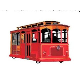 Cable Car Executive Magnet w/ Full Magnetic Back (8 Square Inch)