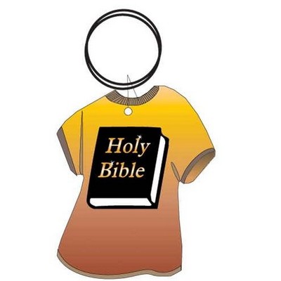 Holy Bible Executive T Shirt Keychain w/Mirrored Back (4 Square Inch)