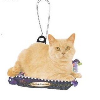 British Shorthair Cat Zipper Pull