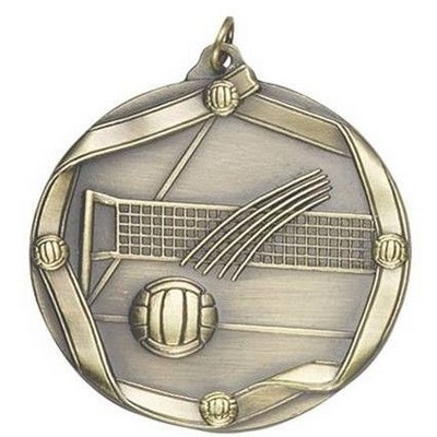 Medal "Volleyball" - 2-1/4" dia. Die Cast