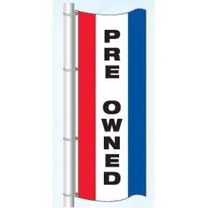 Double Faced Stock Message Interceptor® Drape Flag (Pre-Owned) (3' x 8')