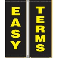 16 Oz. Vinyl Pole Banner Set - Easy Terms (3'x8')
