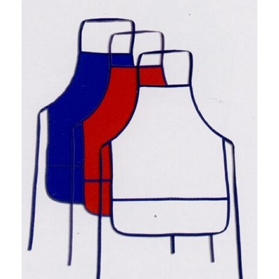 Poly Cotton Bib Apron with Dual 7" High Pockets & Contrast Trim
