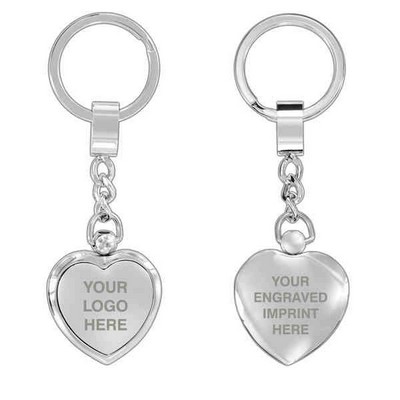 Polished Metal Heart Keychain (Overseas Production)