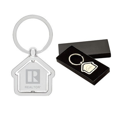 House Shaped Center Spinning Keyring