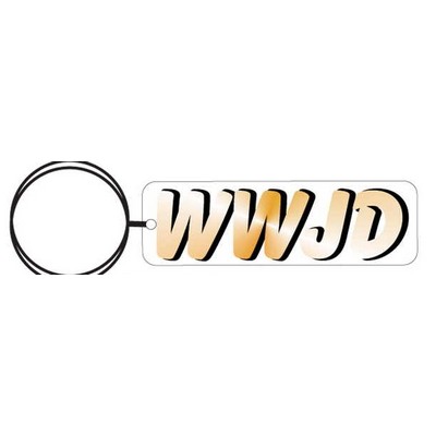 WWJD Executive Keychain w/Mirrored Back (10 Square Inch)
