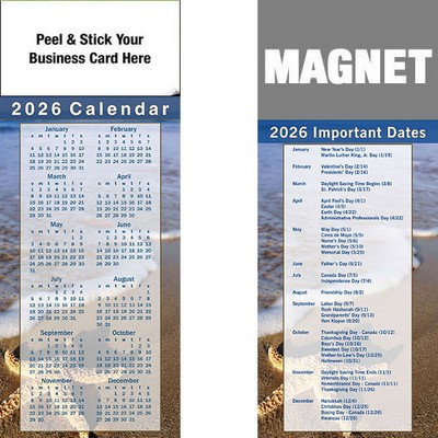 Peel & Stick Full Color Calendar Magnet (3 1/2"x8 1/2")
