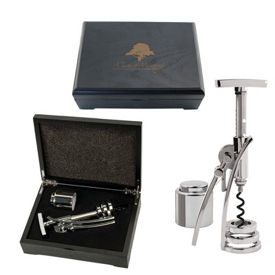 Ratchet Corkscrew Set w/Stainless Steel Wine Stopper