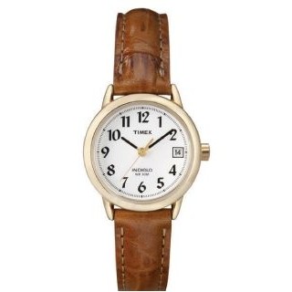 Timex® Brown Leather Strap Core Easy Reader Mid-Size Watch