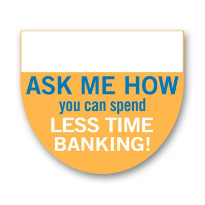 USA Made Synthetic Paper Badge Ribbon Full-Color (1.75"x2") Rounded Bottom