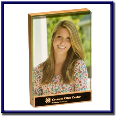 Maple Picture Frame/ Plaque with Glass Front (Holds 5"x7" Photo)