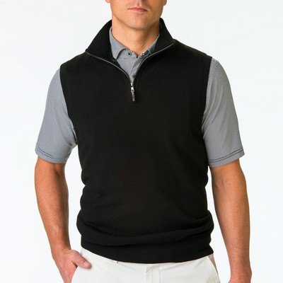 Fairway & Greene Men's Merino Quarter-Zip Wind Vest