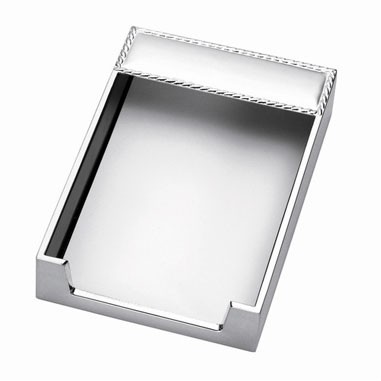 Silver Plated Memo Pad Holder ( engraved )