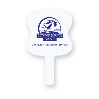 Corrugated Plastic Hourglass Rally Hand Fan