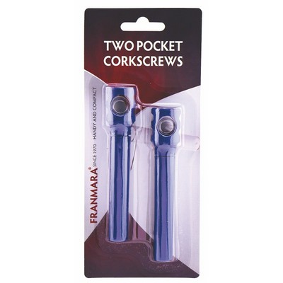 Two Plastic Pocket Corkscrews w/Card