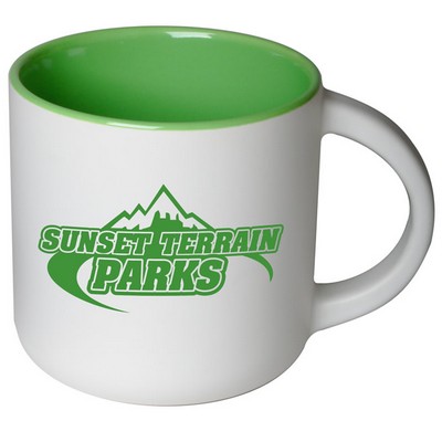 14 Oz. Miami Color Gloss In/Satin White Out Mug