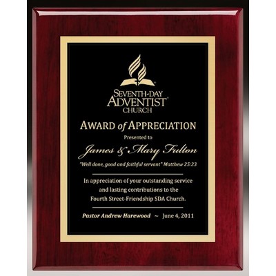 10" x 13" Piano Finish High Gloss in Rosewood