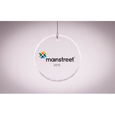 Circle Crystal Suncatcher Ornament 2 1/2 x 1/4"